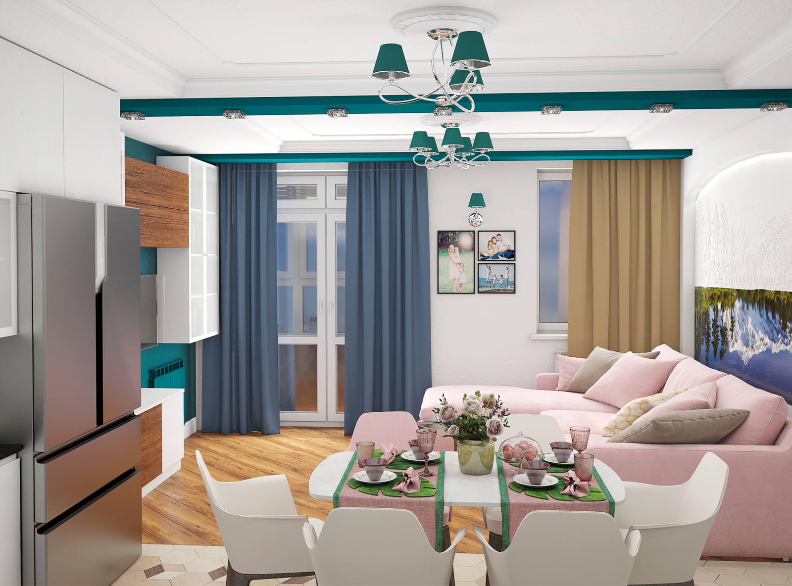 Дизайн интерьера 4-х комнатной квартиры S-79,0кв.м.