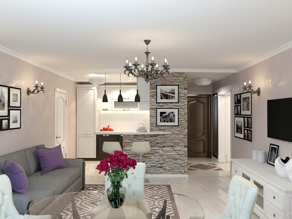 в сиреневых тонах