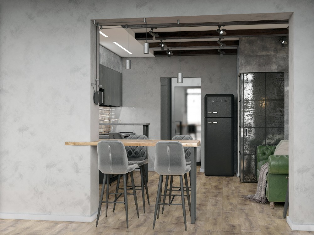 Однокомнатная квартира в стиле Лофт