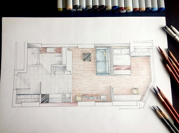 Furniture layout plan. План расстановки мебели.