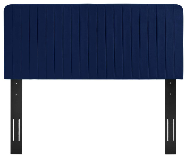 Milenna Channel Tufted Performance Velvet Twin Headboard - Contemporary ...