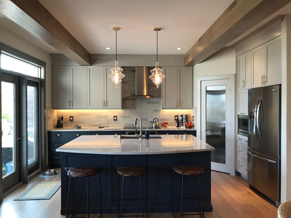 Inspiration for a transitional kitchen remodel in Calgary