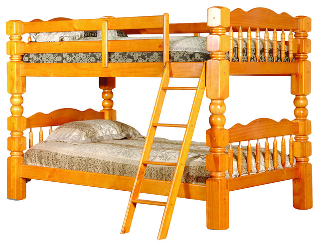 Dark Wood Convertible Bunk Bed Twin Traditional Beds By Colbert Bunk Bed Twin Honey