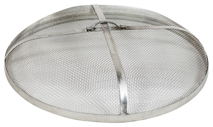 Sunnydaze Stainless Steel Fire Pit Spark Screen Cover Industrial