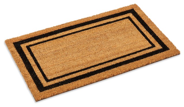Coco Mats /'N More Black Double Bordered Personalized Coco Doormat 22 x 36 with Vinyl Backing