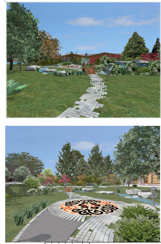 3D  проект благоустройства и озеленения