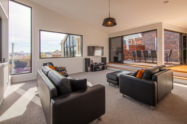 Charles st transitional-living-room