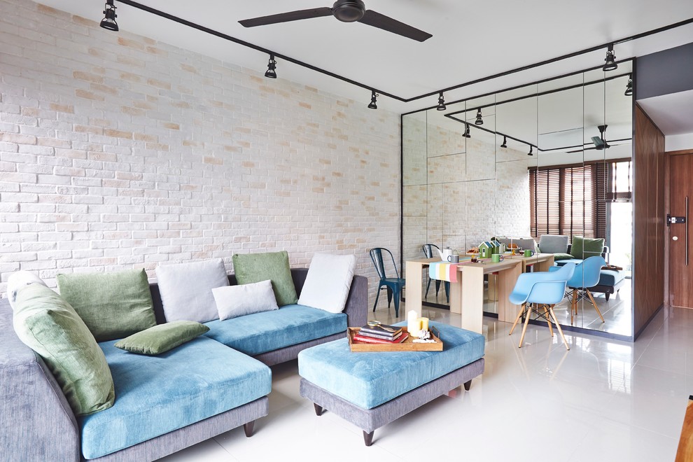 Scandinavian living room in Singapore.
