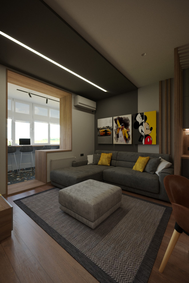 Квартира в современном стиле с яркими акцентами