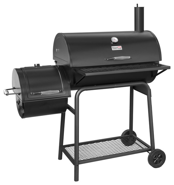 30'' Charcoal Grill with Smoker Contemporary Outdoor Grills by