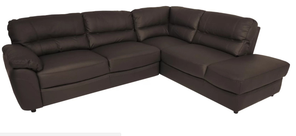 Baltica Natural Leather Sectional Sleeper Sofa, Right Corner