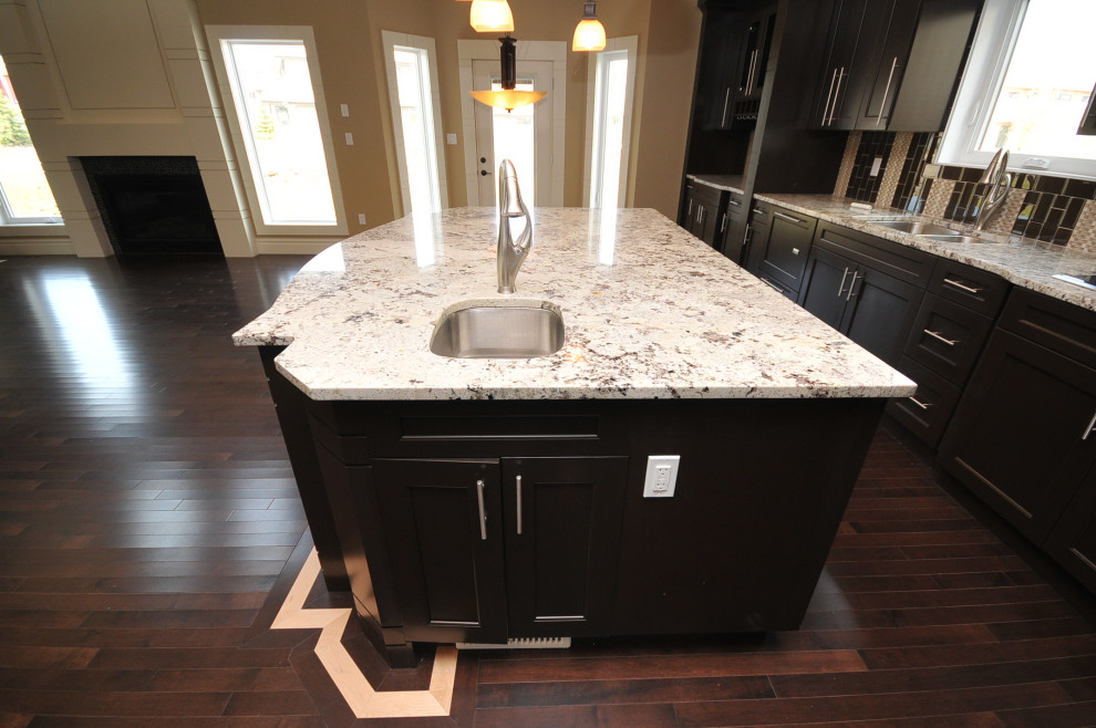 Inspiration for a transitional home design remodel in Edmonton