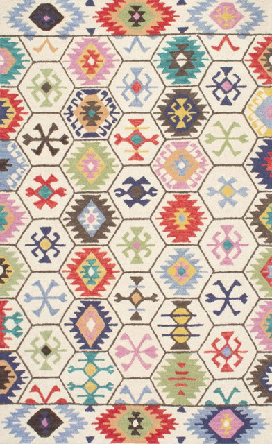 Hand Tufted Tikal Ah06 Hexagon Tribal Rug Southwestern Area Rugs Hand Tufted Tikal Ah06 Hexagon Tribal Rug