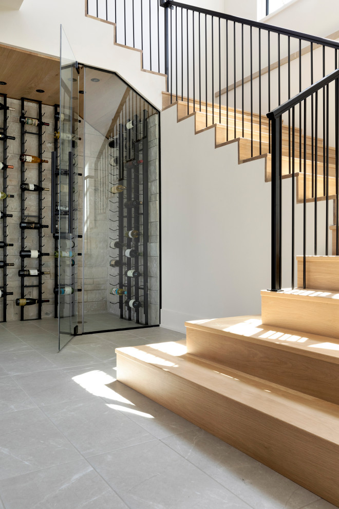 Design ideas for a transitional wine cellar in Minneapolis.