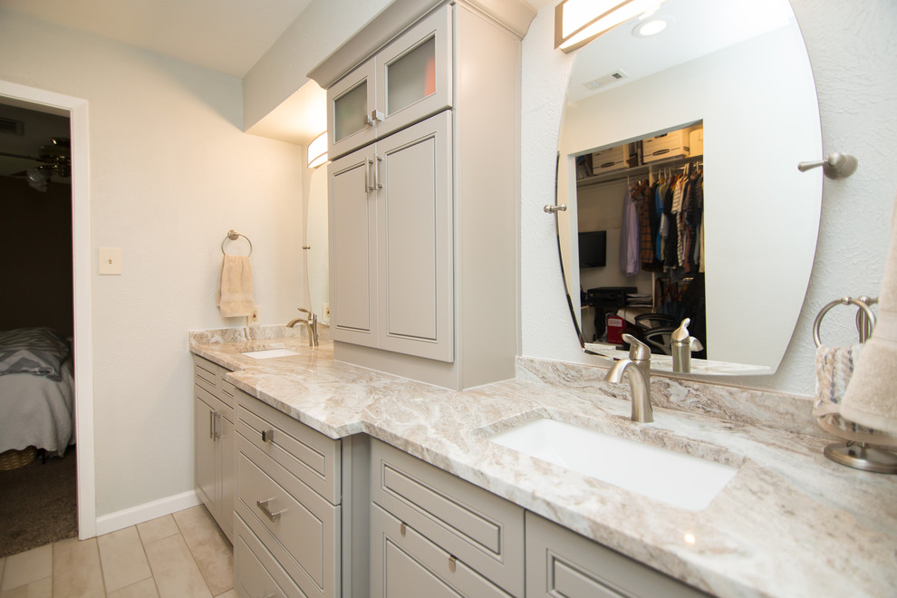 Guest and Master Bath | New Lighting, Cabinets, Countertops & Painting