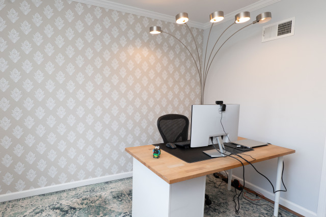 Rye Residence mid-century-arbeitszimmer
