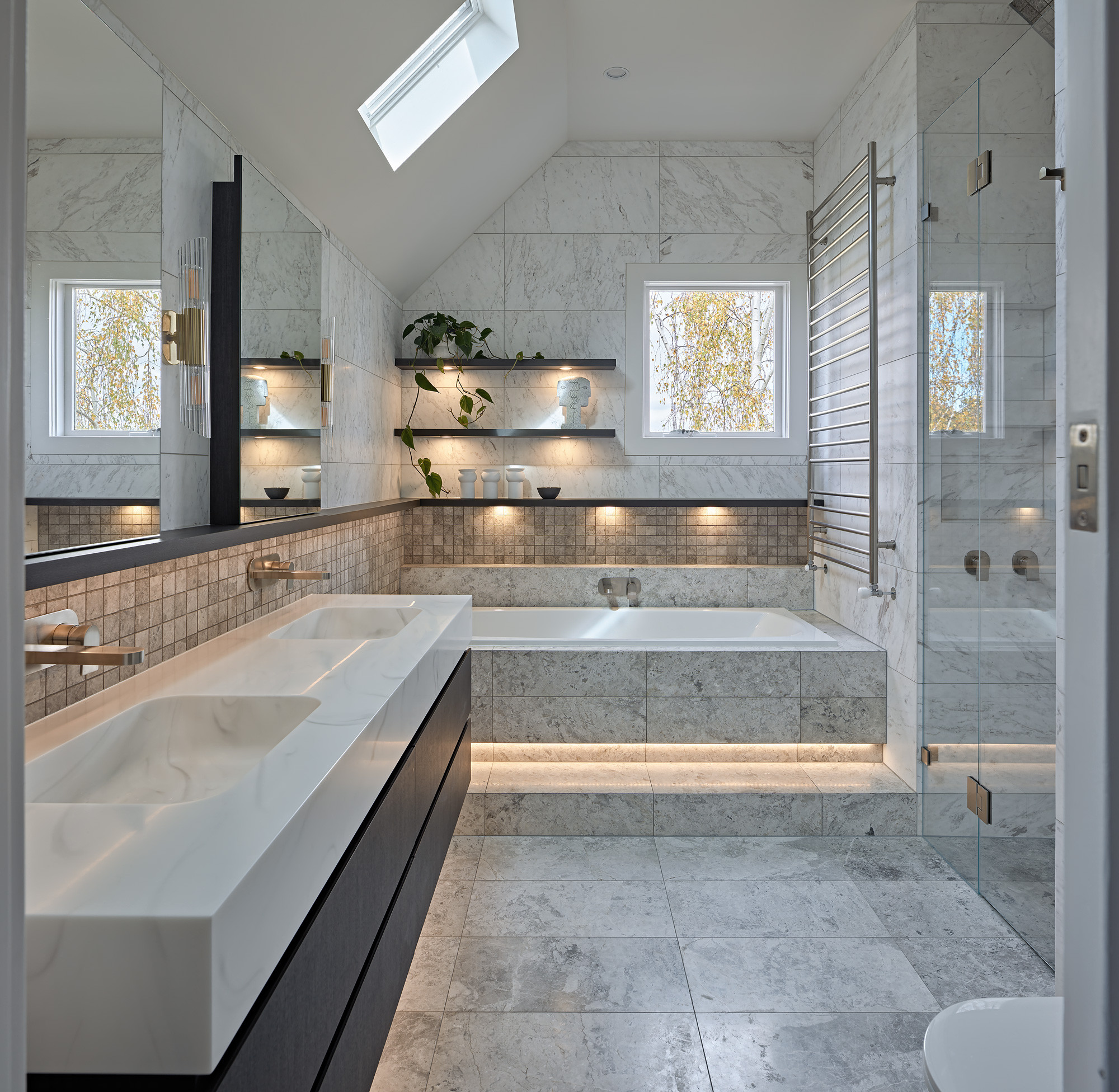 Recessed Float Shelves Niche - Rustic - Bathroom - New York - by  KraftMaster Renovations, Houzz