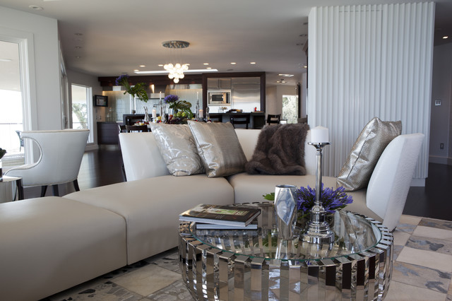 classic contemporary residence - contemporary - living room - new