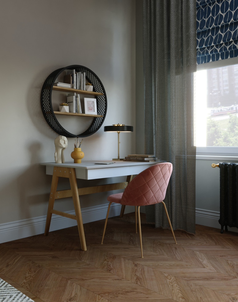 Жемчужина Рози. Проект квартиры в Москве для мамы и дочки.