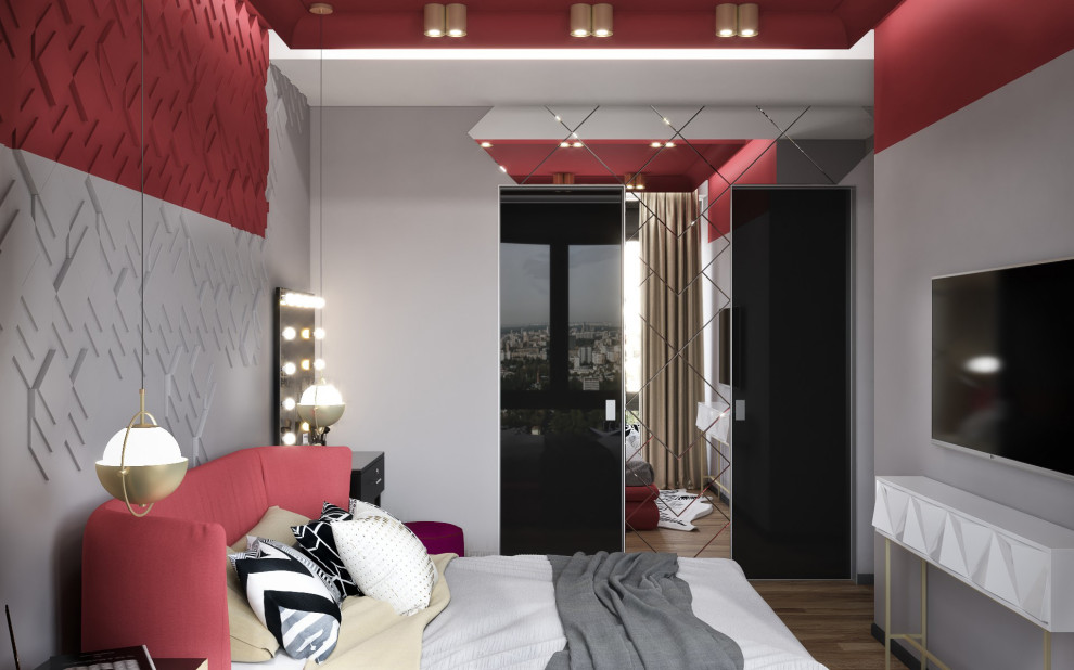 Яркий дизайн квартиры в ЖК "Пресня Сити"