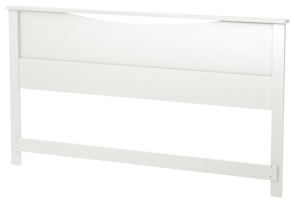 South Shore Step One King Headboard (78), Pure White Contemporary