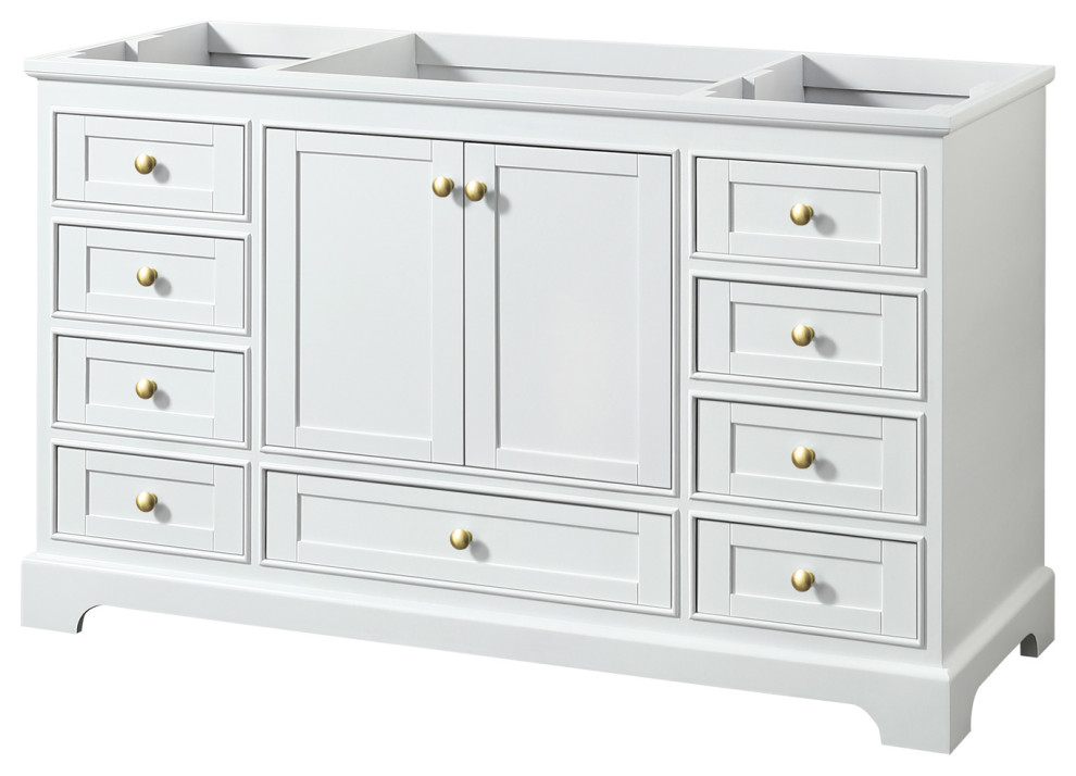 60" Single Bathroom Vanity, Dark Espresso, No Countertop, 58" Mirror ...