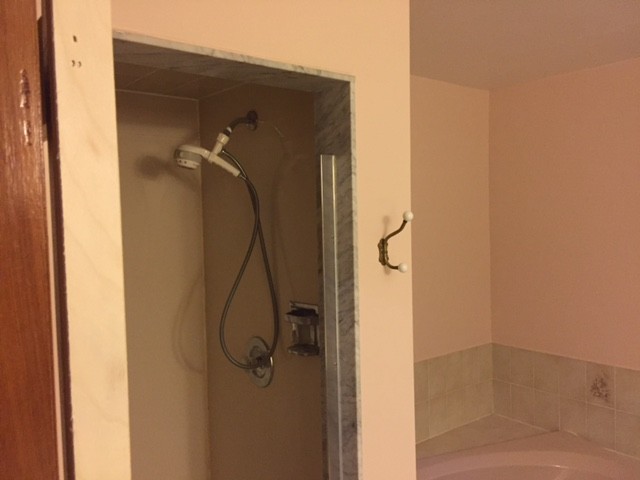 Major pluming change for Master Bathroom Renovation - Before & After