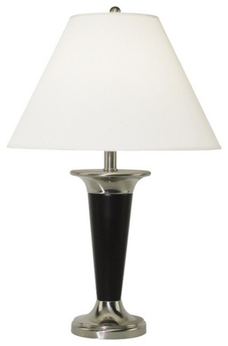 Bronze Table Lamp With Nickel Accents, Shade Not Included, DCL M6014-2-09/502