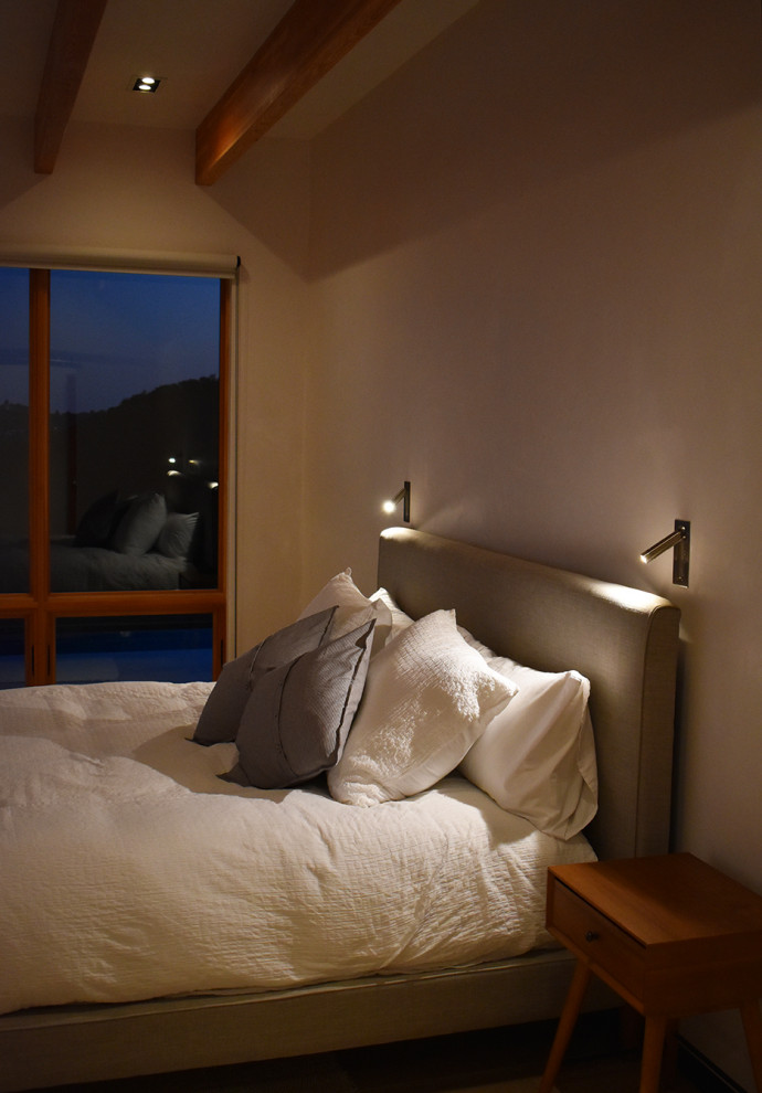 Inspiration for a large modern guest bedroom in Santa Barbara.