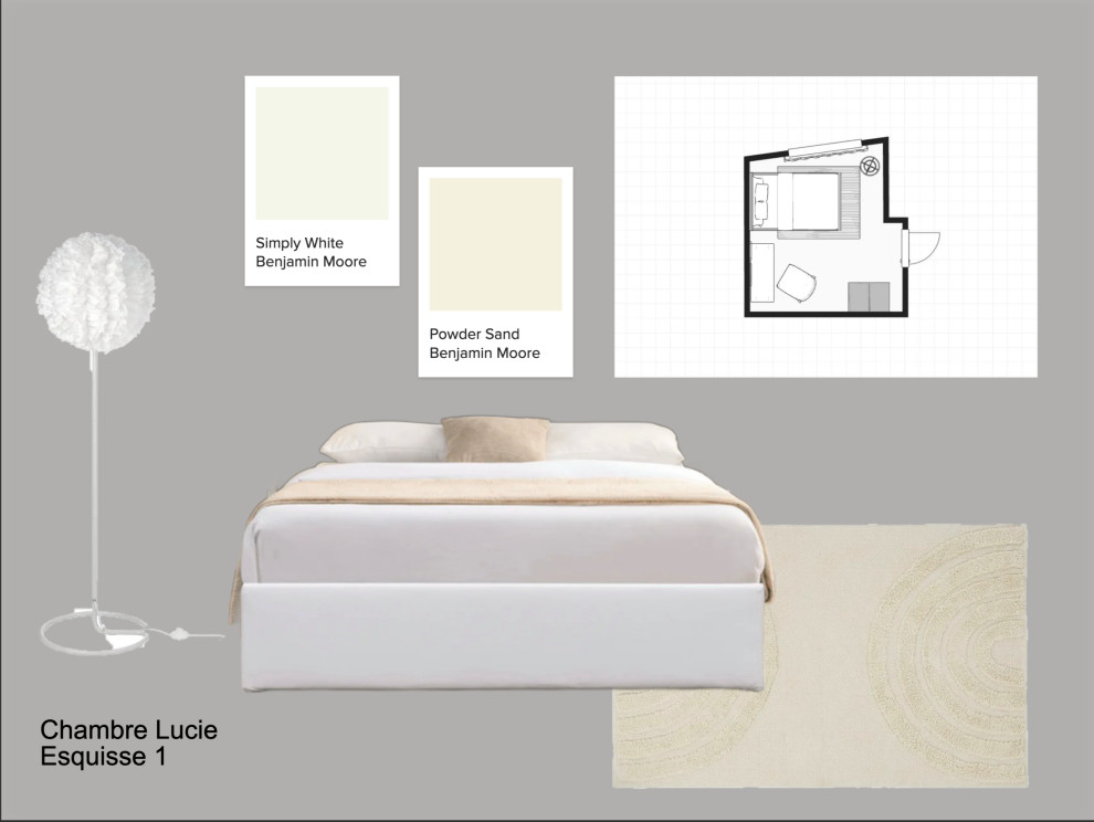 Aménagement de la chambre de Lucie /Esquisse/Recherche