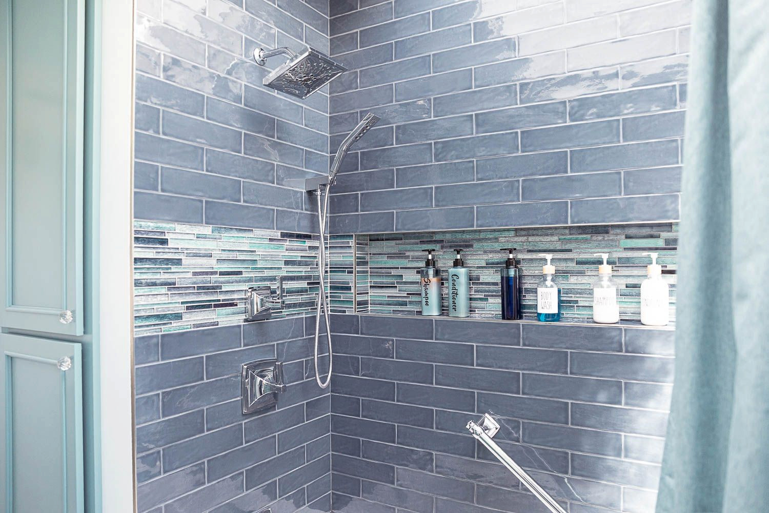 Aqua Blue Bathroom Remodel