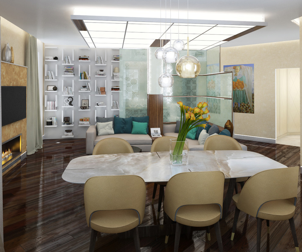 Контрастное решение гостиной