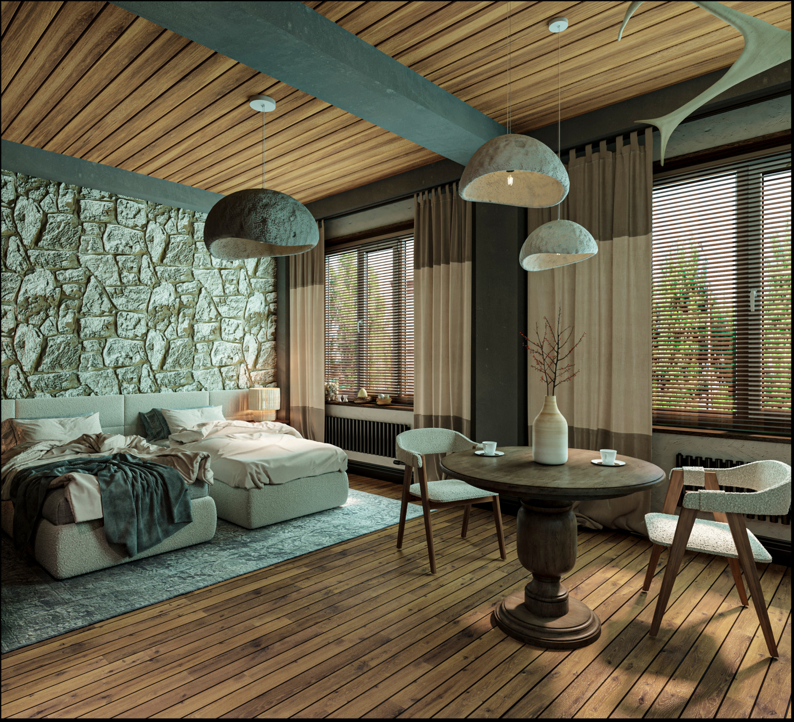 Дизайн апарт комплекса/гостиницы в стиле шале 250 м2