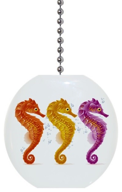 Seahorse Trio Nautical Ceiling Fan Pull