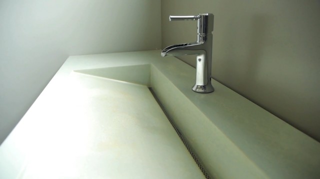 Integral Sustainable Cast Concrete Slot Drain Sink