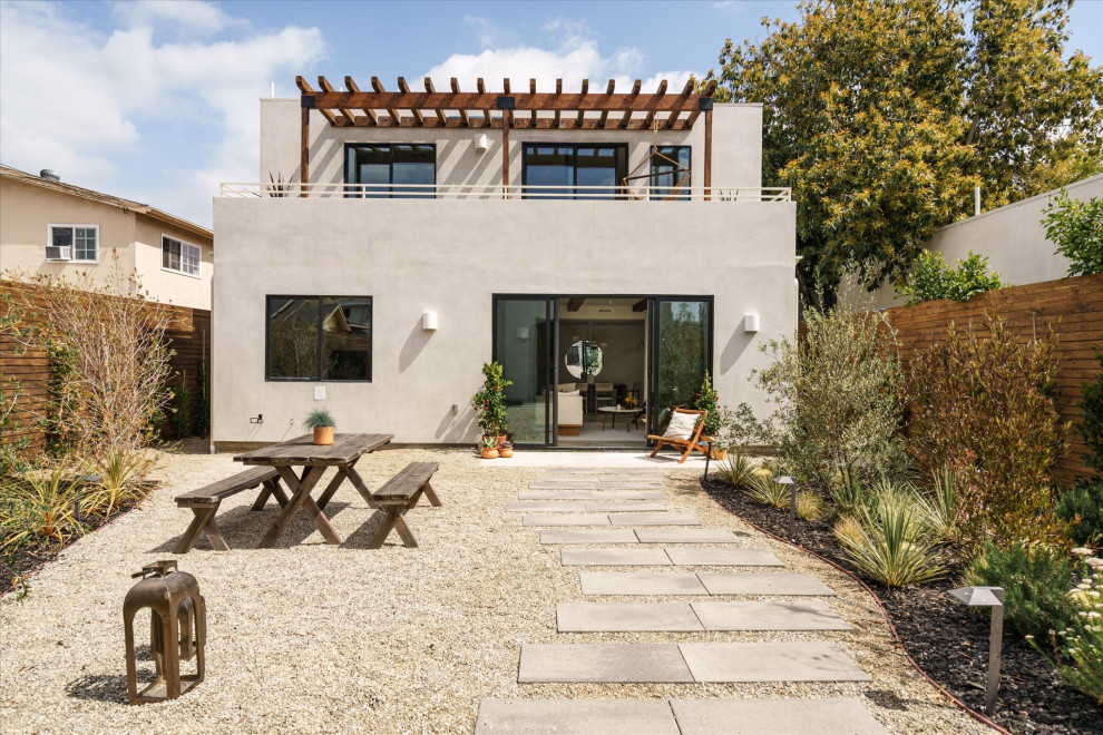 Inspiration for a mediterranean exterior home remodel in Los Angeles