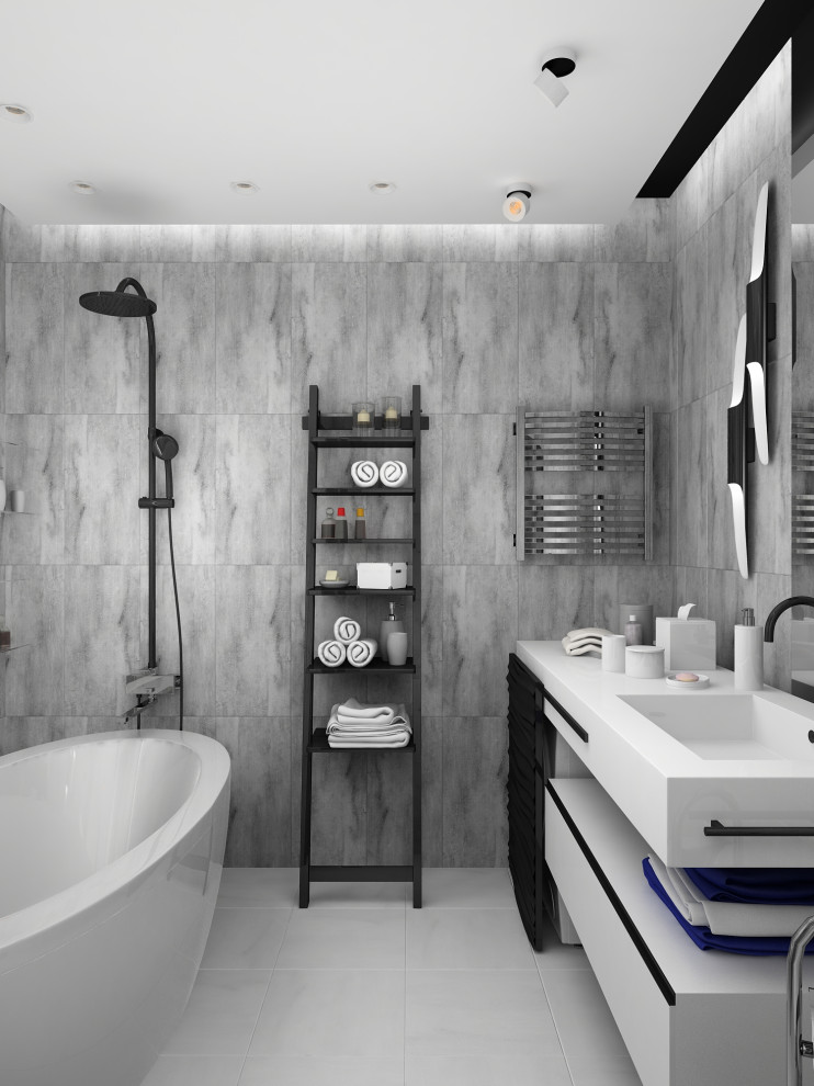 Аскетичный и женственный, лаконичный и смелый интерьер квартиры в трех уровнях