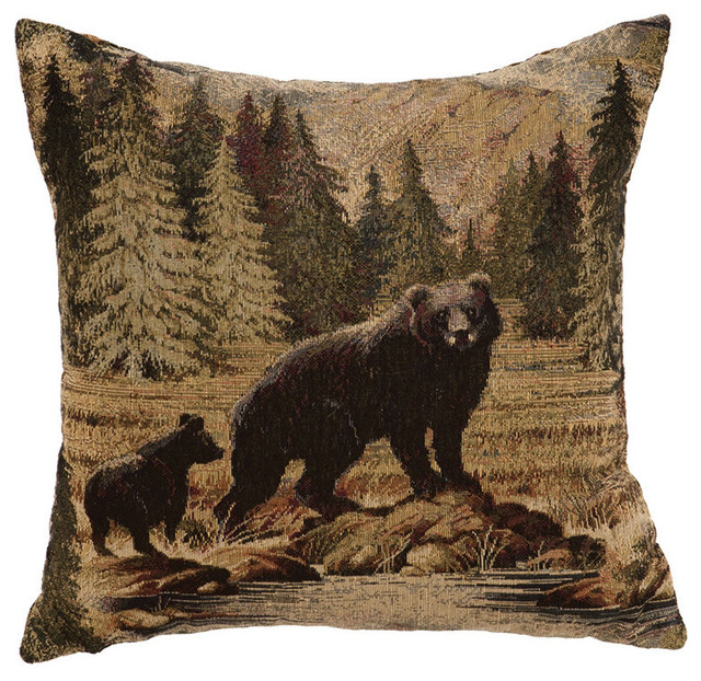 Hudson Ii Bear Pillow Rustic Decorative Pillows By Wooded River Inc Houzz - Hudson Home Decorative Pillows