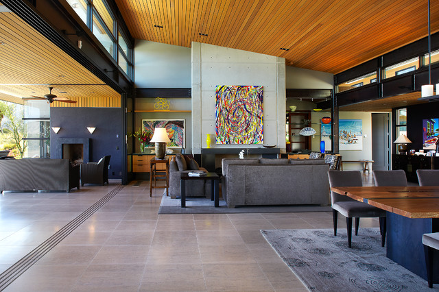 Palm Desert Residence contemporary-vardagsrum