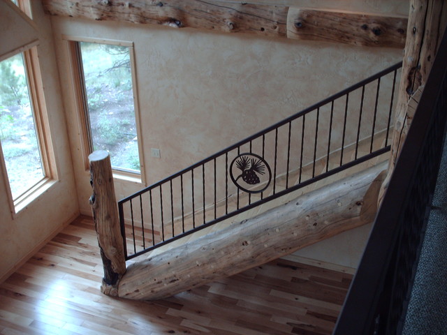 Beaver Mountain rustico-escalera