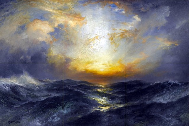 Tile Mural Kitchen Bathroom Wall Backsplash Seascape Sunset at Sea, 6 ...