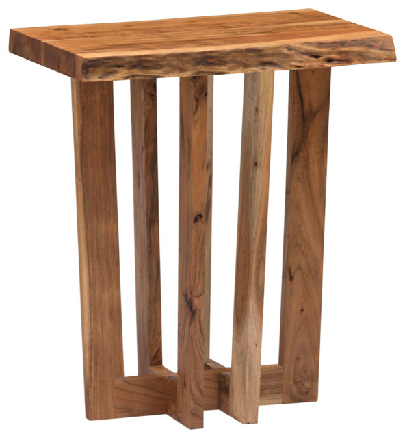 Berkshire Natural Live Edge Wood End Table Rustic Side Tables And