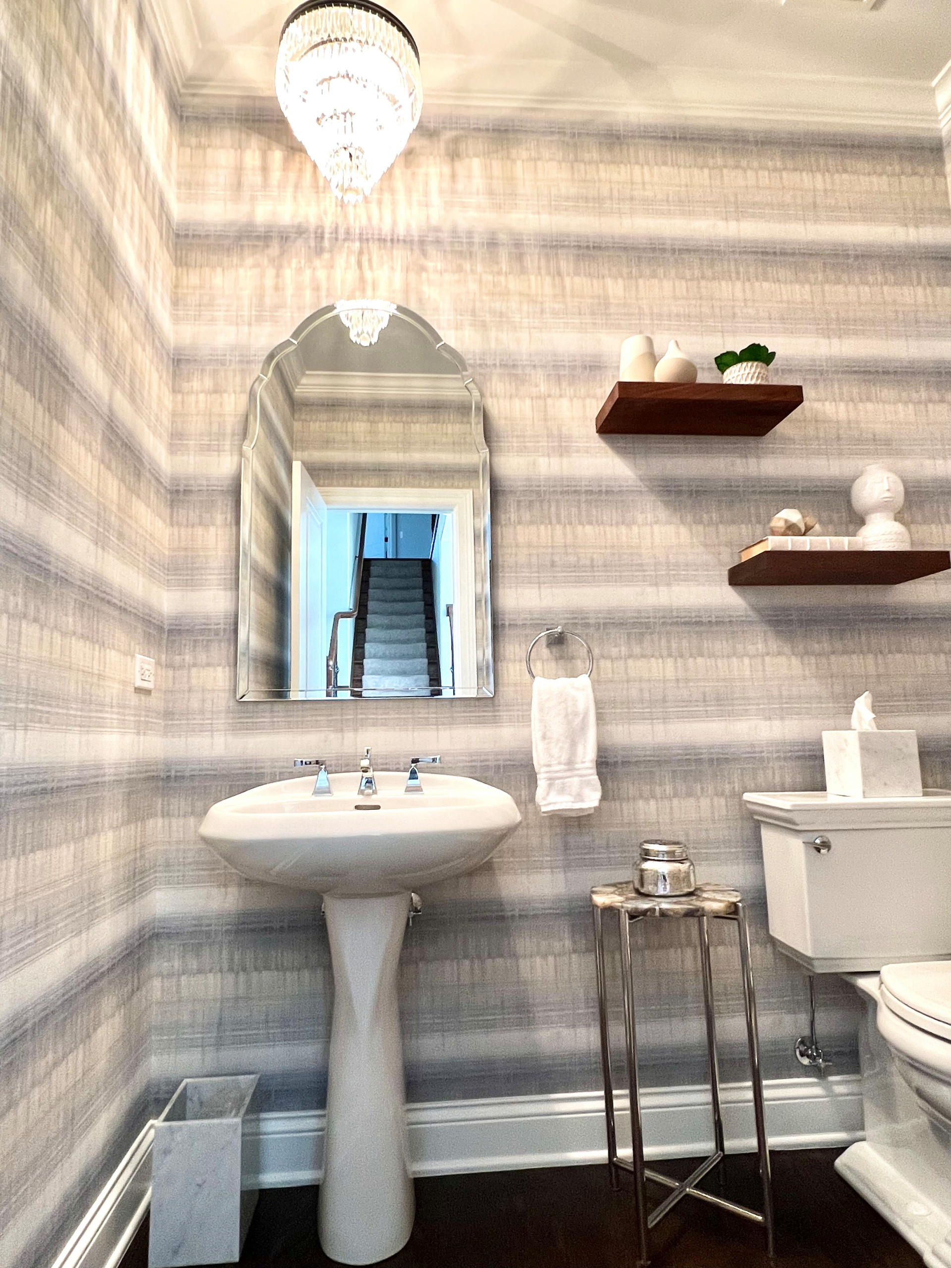 Unique Patterned Powder Room
