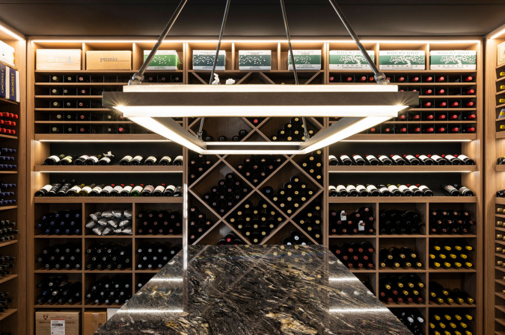 Inspiration for a contemporary wine cellar in Sydney.