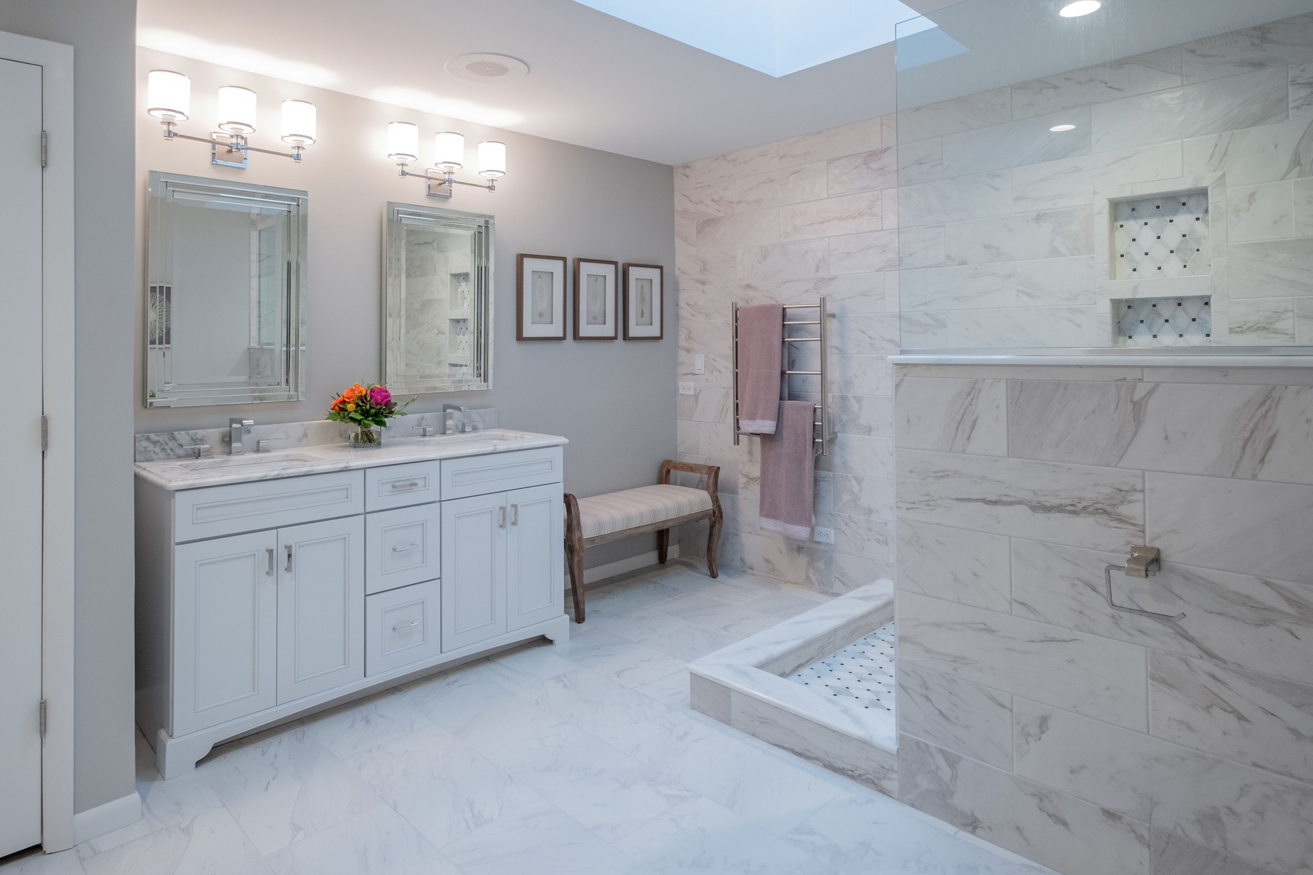 Porcelain Carrara Master Bathroom