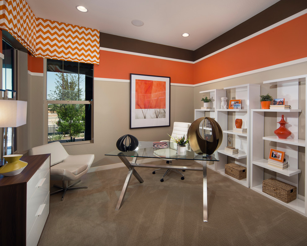 This is an example of a transitional home office in Phoenix.