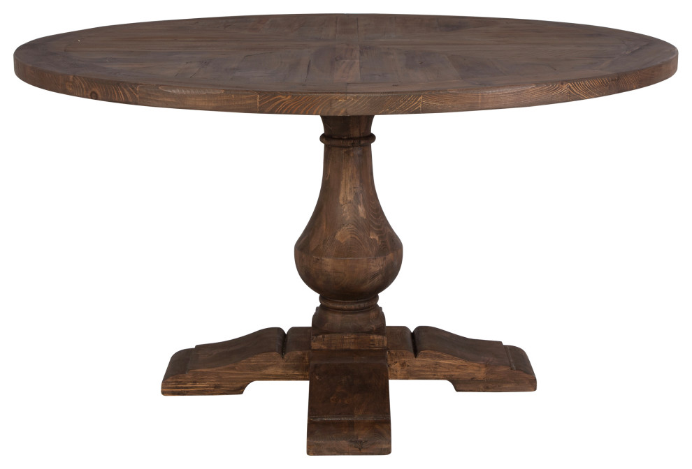 Uttermost Stratford Round Dining Table, Solid Wood, 22926 Traditional