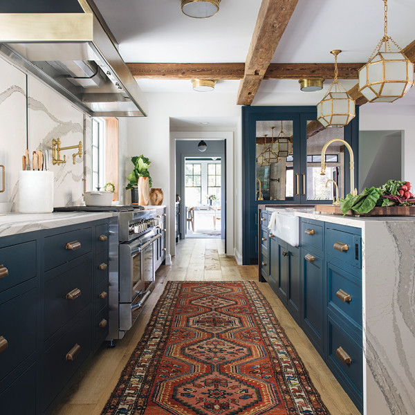 Blue and Bright Dutch Colonial Traditional Kitchen Grand Rapids