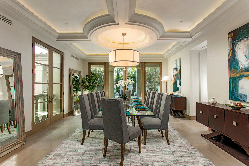 This is an example of a dining room in Orange County.