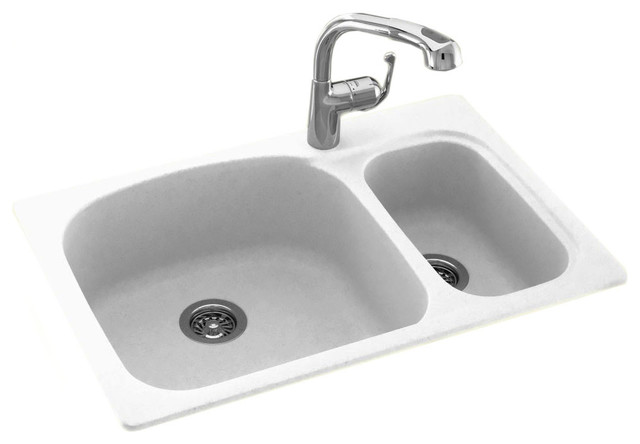 Swan Dualmount 33 X22 Kitchen Sink Contemporary Kitchen Sinks